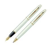 Scrikss 35 Beyaz Altın Tükenmez & Dolma Kalem Seti