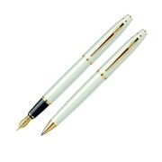 Scrikss 35 Beyaz Altın Tükenmez & Dolma Kalem Seti