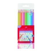 Faber-Castell Pastel Renkler Üçgen Kuru Boya 12'li