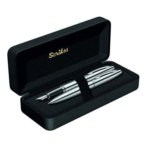 Scrikss Takım Kalem Dolma+Tükenmez Krom 88