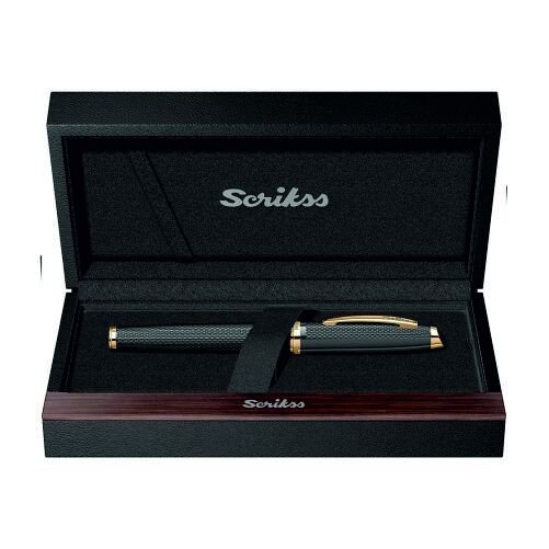 Scrikss 390 Roller Kalem Mat Siyah Altın