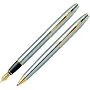 Scrikss Takım Kalem Dolma+Tükenmez Gold Krom 35