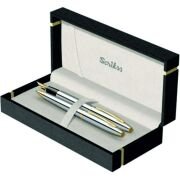 Scrikss Takım Kalem Dolma+Tükenmez Gold Krom 35