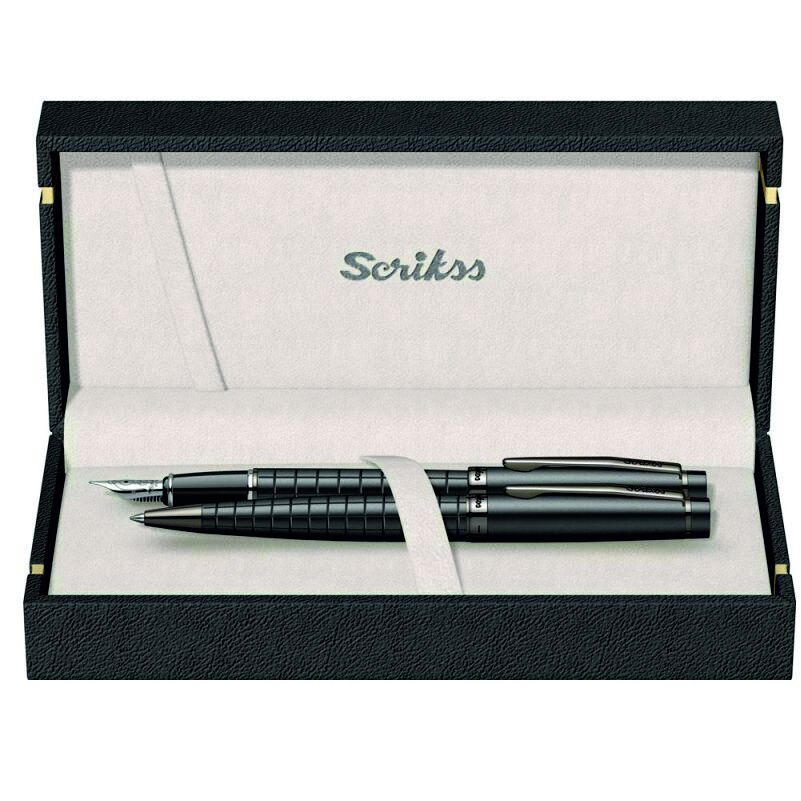 Scrikss Takım Kalem Dolma+Tükenmez Mat Siyah 38