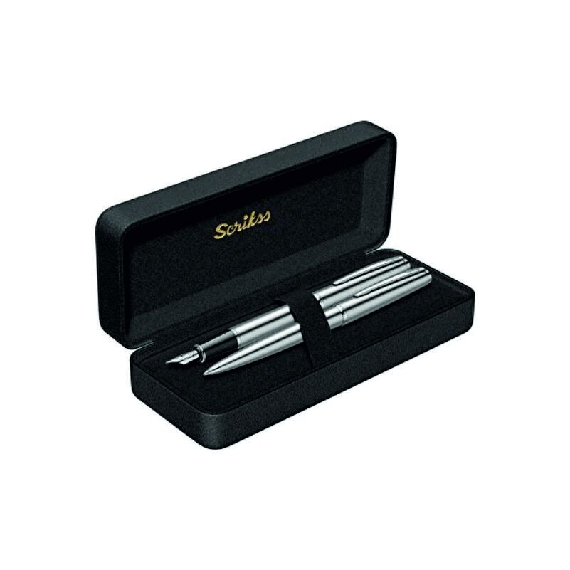 Scrikss Dolmakalem-Tükenmez Kalem İkili Set Mat Gri 78mg