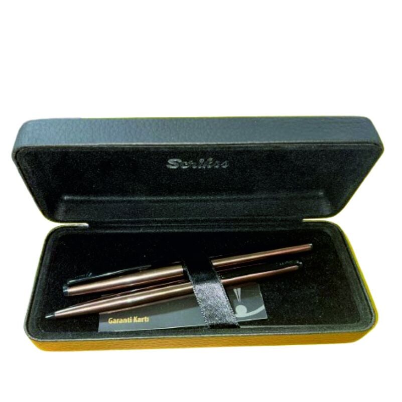 Scrikss Dolmakalem-Tükenmez Kalem İkili Set Rose 78mr