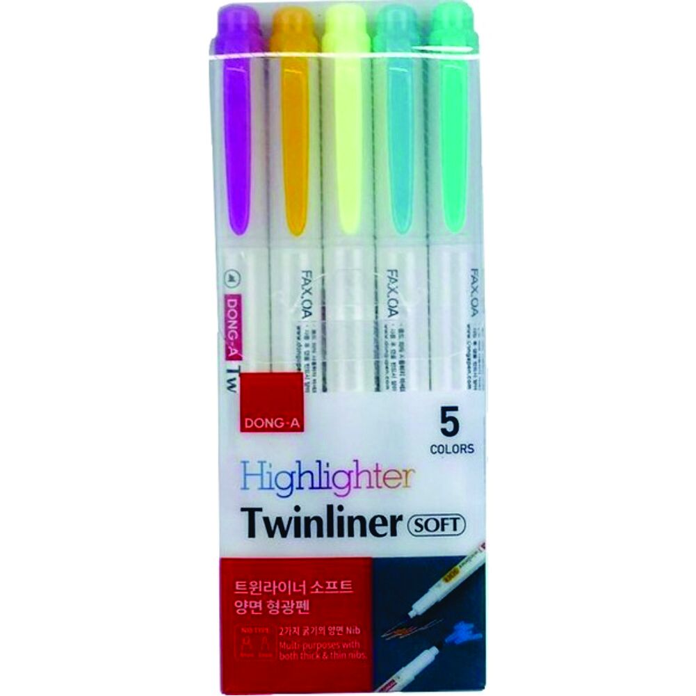 Twinliner Fosforlu Kalem Soft 5 Adet Set