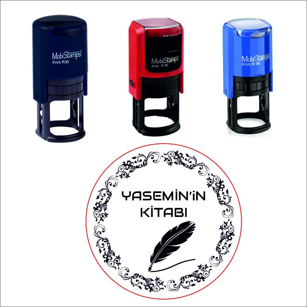 Kişiye Özel Kitap Kaşesi MD-07 - Mobi stamps R30