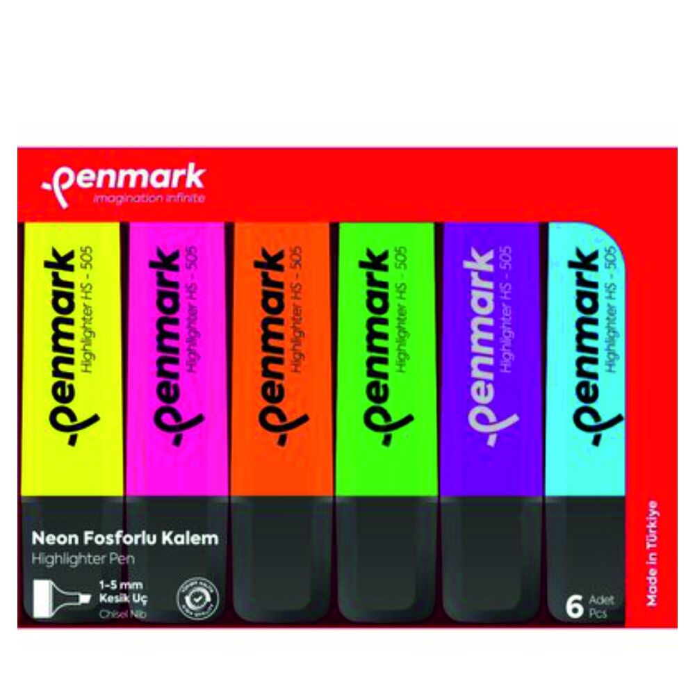 Penmark Fosforlu Kalem 6 Lı Karışık Renk Neon